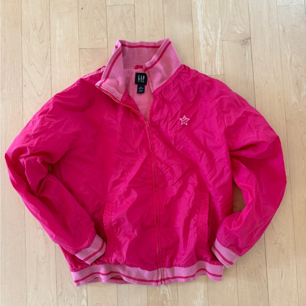 Bubblegum Pink Retro Windbreaker